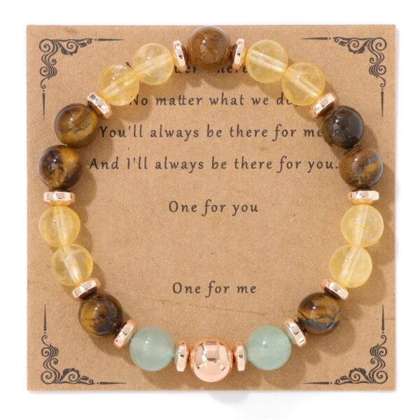 Stone Bead Men's And Women's Bracelet Haematite - Image 2