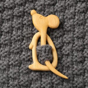 Wooden Animal Carving Brooch Gift