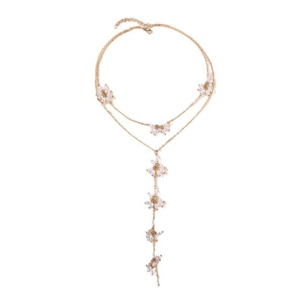 Exaggerated Long Tassel Women's Necklace Big Pearl - Image 5