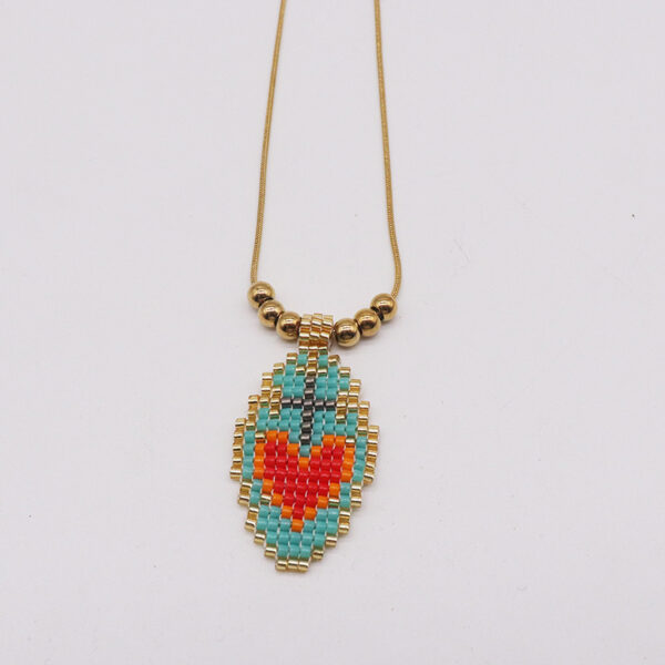 Ethnic I Love Tag Stainless Steel Necklace Handmade - Image 7