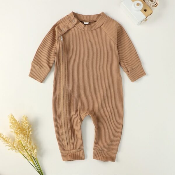 Fashionable Zipper Pit Strip Jumpsuit - Image 5