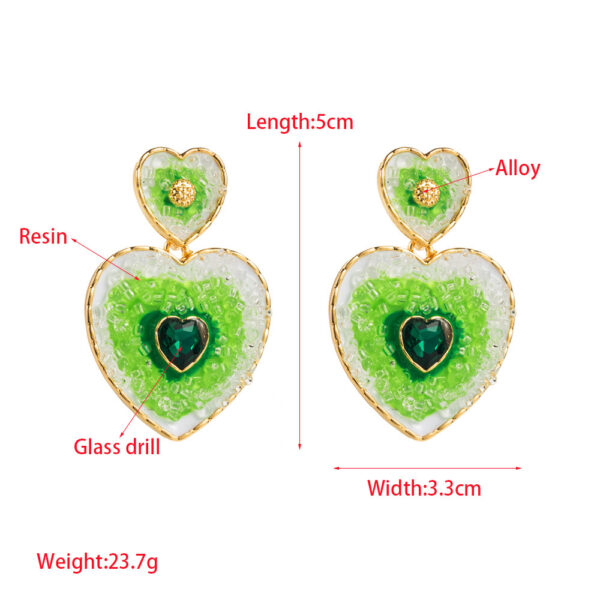 Fashion Multi-layer Love Heart Shape Earrings Women - Image 2