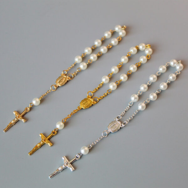 Beads Pearl Cross Full Moon Blessing Bracelet Fashion Jewelry
