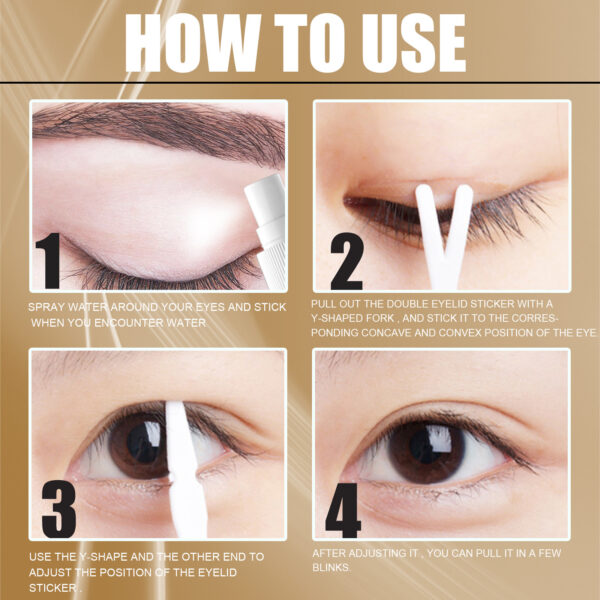 Double Eyelid Stickers Eye Beauty Tape Lace Mesh Invisible - Image 3
