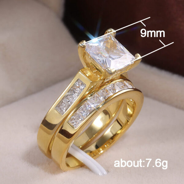 Fashion Temperament Couple Zircon Ring - Image 5