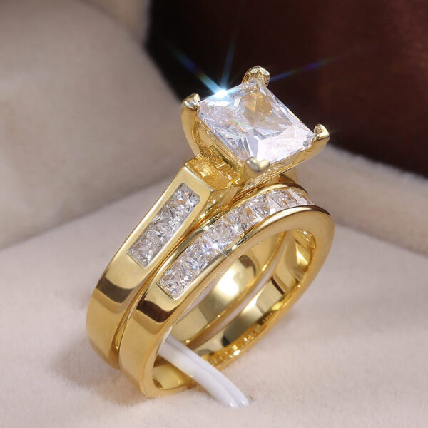 Fashion Temperament Couple Zircon Ring - Image 6