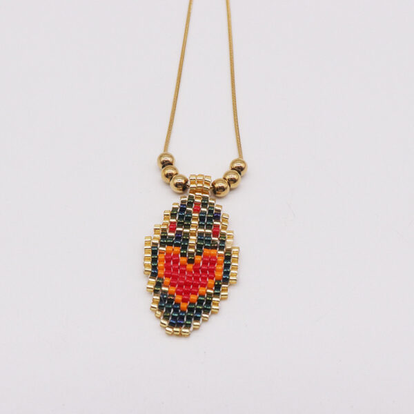 Ethnic I Love Tag Stainless Steel Necklace Handmade - Image 2