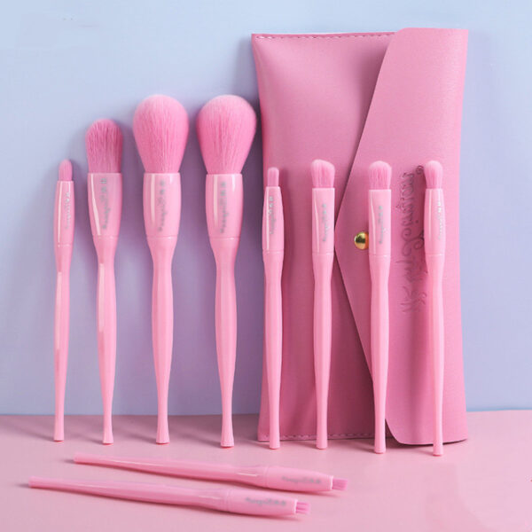 Makeup Brush Set 10 Candy Color Eyeshadow Blush Loose Powder High Gloss Repair Brush Foundation Beauty Tools Full Set - Image 8