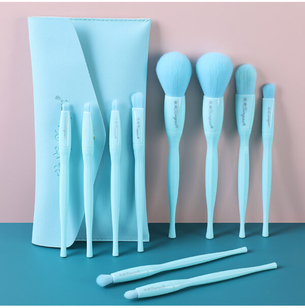 Makeup Brush Set 10 Candy Color Eyeshadow Blush Loose Powder High Gloss Repair Brush Foundation Beauty Tools Full Set - Image 5