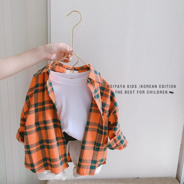 Children's Plaid Shirts In Baby Shirts For Men And Women - Image 4
