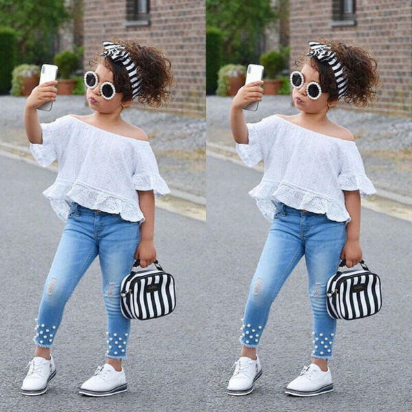 Shirt Shorts Girls Girl Kids Clothes For Baby Set Children - Image 3