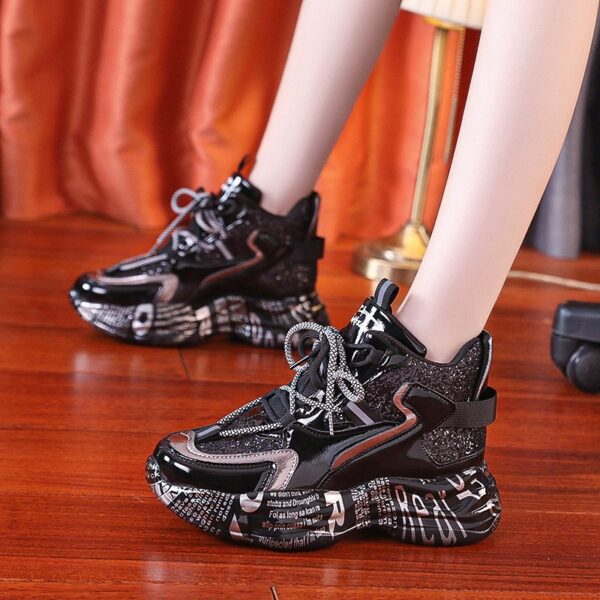 Fashion Clunky Sneakers Women's High-top Spring And Autumn Leisure Sports - Image 4