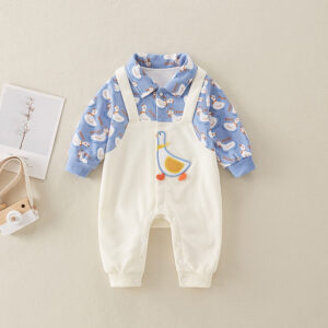 Fake Two-piece Suspender Jumpsuit Newborn