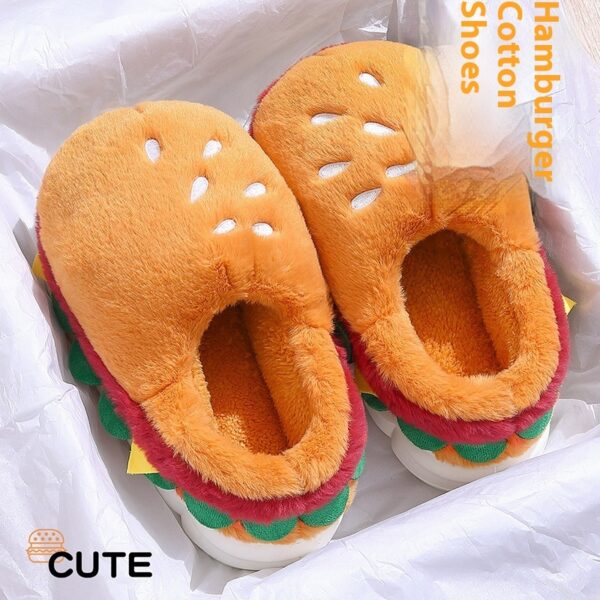 Cartoon Non-slip Plush Warm Keeping Heel Cover Cotton Slippers - Image 2
