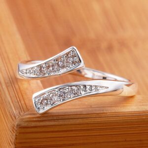 Popular Ornament Adjustable Micro Inlaid Zircon Open Ring