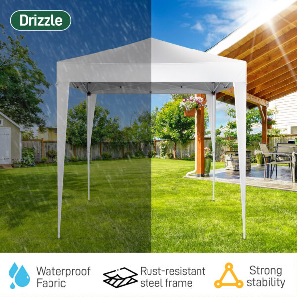 6.5x6.5ft White, No Surrounding Cloth, Folding Shed Oxford Cloth Sprayed Iron Pipe Portable - Image 5