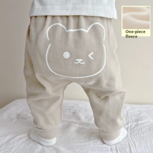 Baby Fleece-lined Cotton Men And Women Baby Single-layer Fleece-lined Cotton Pants - Image 2