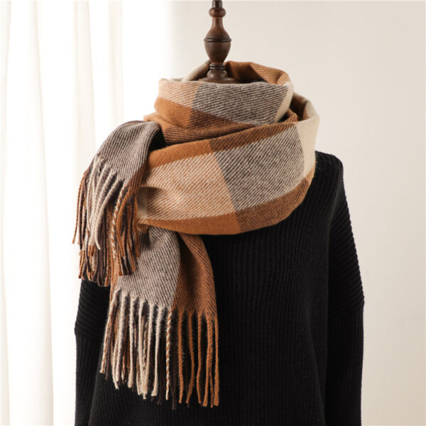 Thick Warm Outer Shawl Tassel South Korea Artificial Cashmere Scarf - Image 8
