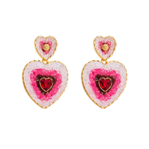 Fashion Multi-layer Love Heart Shape Earrings Women - Image 4