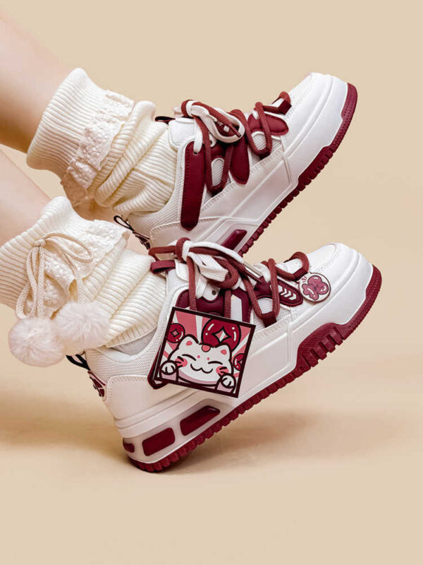 Red Board Women's Sports Leisure Platform Bread Shoes - Image 4