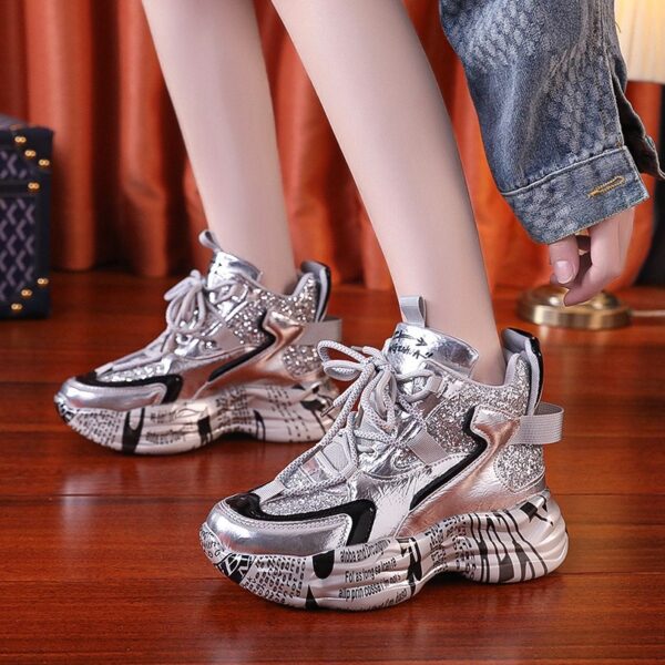 Fashion Clunky Sneakers Women's High-top Spring And Autumn Leisure Sports - Image 5