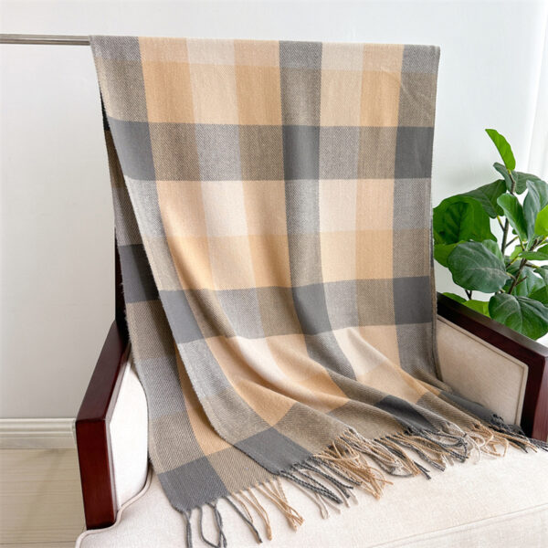 Thick Warm Outer Shawl Tassel South Korea Artificial Cashmere Scarf - Image 5