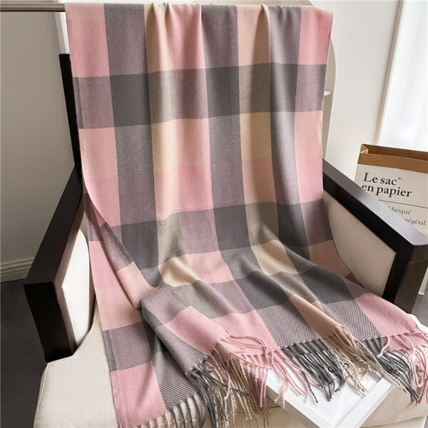 Thick Warm Outer Shawl Tassel South Korea Artificial Cashmere Scarf - Image 2