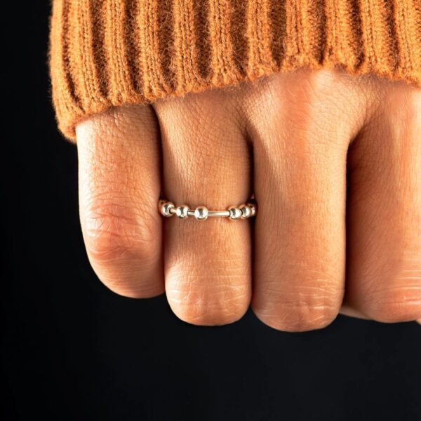 S925 Sterling Silver Stress Anxiety Ring For Women - Image 3