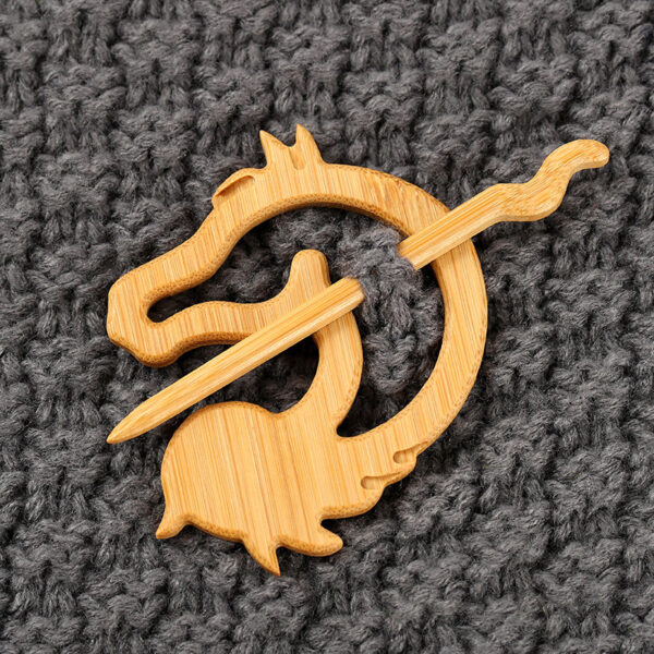 Wooden Animal Carving Brooch Gift - Image 2