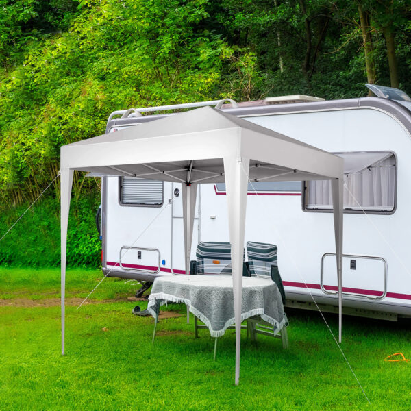 6.5x6.5ft White, No Surrounding Cloth, Folding Shed Oxford Cloth Sprayed Iron Pipe Portable - Image 4