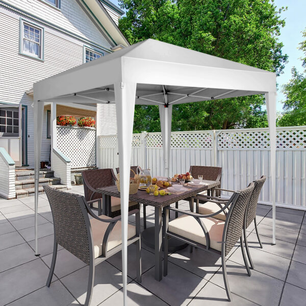 6.5x6.5ft White, No Surrounding Cloth, Folding Shed Oxford Cloth Sprayed Iron Pipe Portable - Image 9