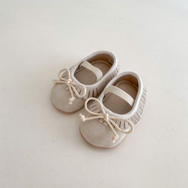 Spring Genuine Leather Baby Girl Shoes Big Bow Covered Fringe Non-slip Wear-resistant Soft Sole Shoes - Image 8