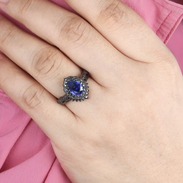 Retro Gun Black Ring Fashion - Image 4