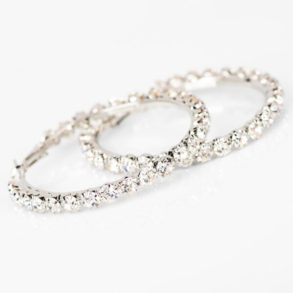 Popular Geometric Single Row Diamond Rhinestone Ear Ring - Image 3