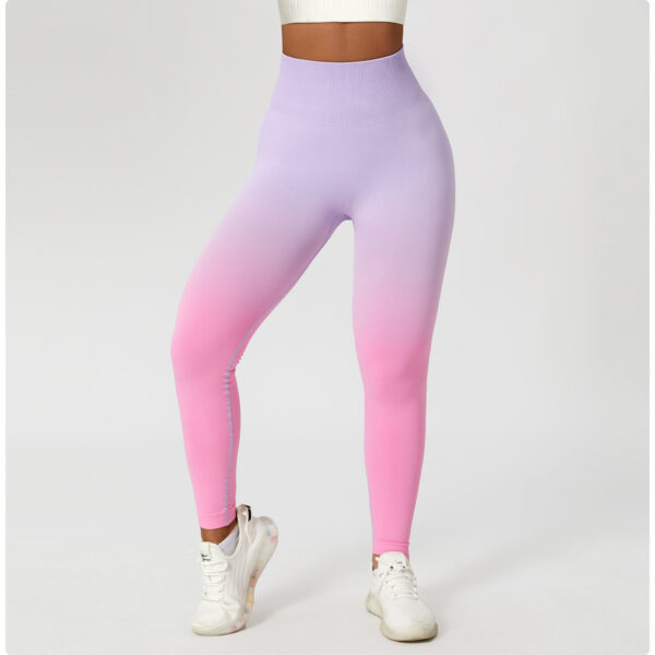 Gradient Fitness High Waist Sportswear Tight Outdoor Pants - Image 10