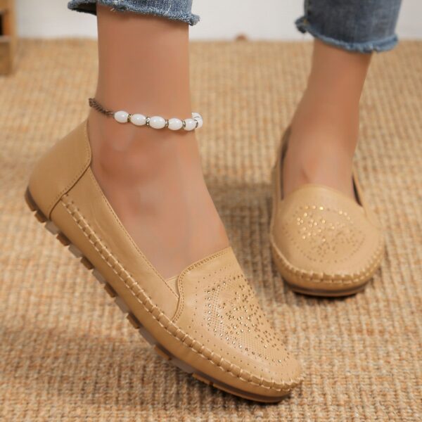 Handmade Stitching Gommino Solid Color Casual Women's Shoes - Image 2
