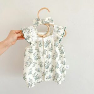 Summer Cotton Thin Baby One-pieces Short Sleeve Onesie