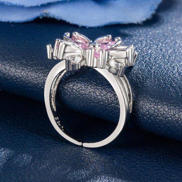 Exaggerated Plum Blossom Ring Flower Ring Female - Image 2