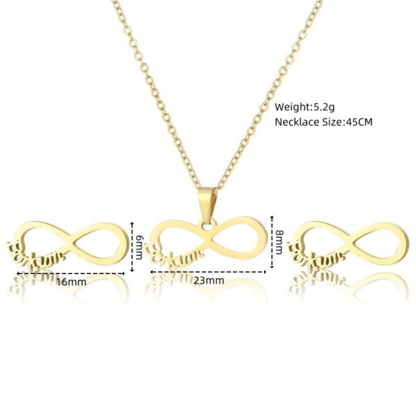 European And American New Dragonfly Pendant Stainless Steel Necklace And Earring Suit - Image 7