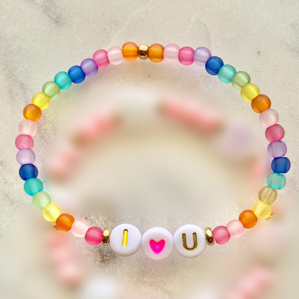 Colorful Dopamine Letter Love Acrylic Bracelet - Image 8