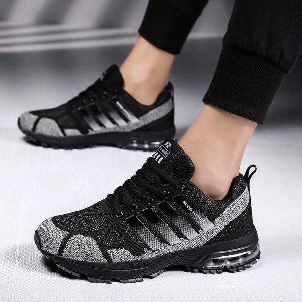 Breathable Men's Casual Shoes Flying Woven Foreign Trade Air Cushion Fitness Sports Running Shoes - Image 2