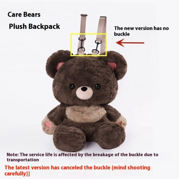 Couple's Bag Love Bear Cute Versatile Plush Bag Shoulder Backpack Doll Doll Small Schoolbag Women Men Brown Bags - Image 8