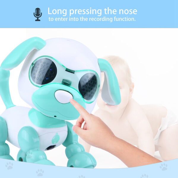 Robot Dog Pet Toy Smart Kids Interactive Walking Sound Puppy LED Educational Gift (Green) - Image 8