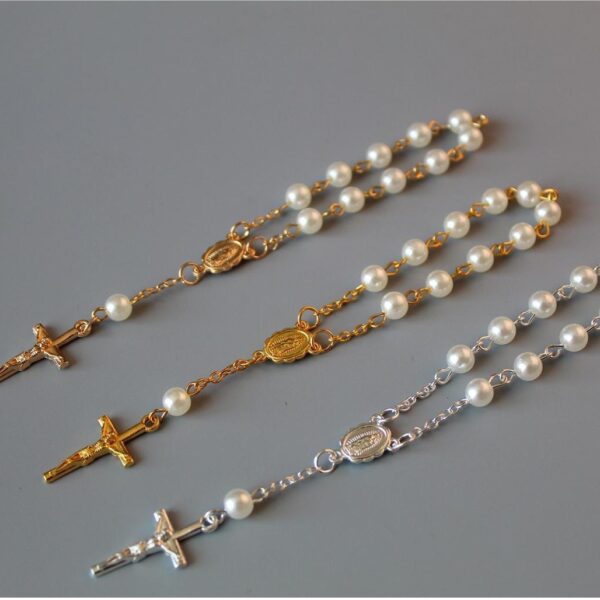 Beads Pearl Cross Full Moon Blessing Bracelet Fashion Jewelry - Image 7