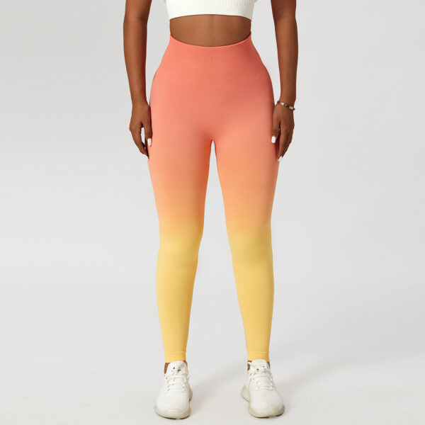 Gradient Fitness High Waist Sportswear Tight Outdoor Pants - Image 8