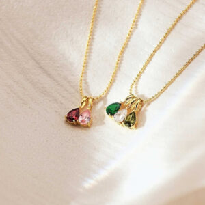 Titanium Steel European And American DIY Accessories Twelve Birthstone Necklace