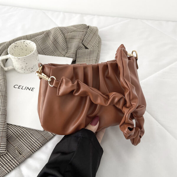 Fashionable Pleated Cloud Casual Fashionable Simple Texture Underarm Shoulder Bag - Image 8