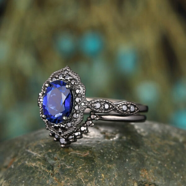 Retro Gun Black Ring Fashion - Image 5