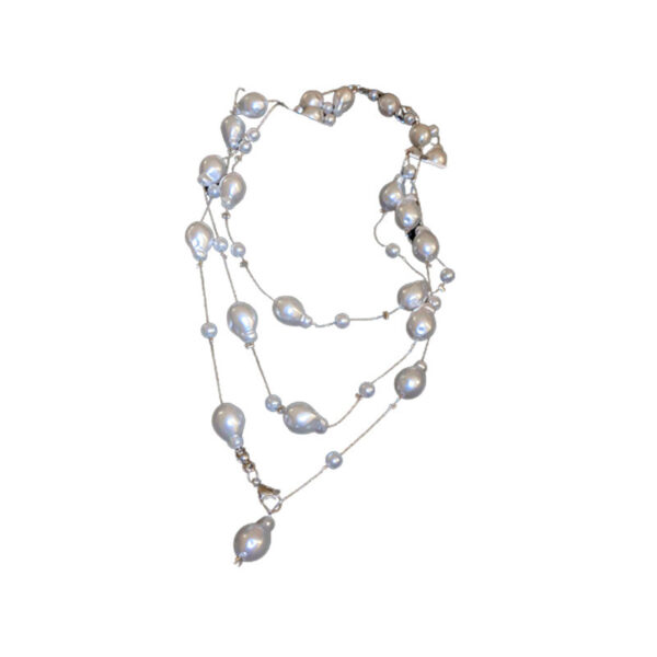 Irregular Long Pearl Necklace Niche - Image 6