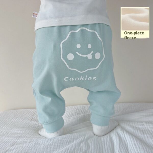 Baby Fleece-lined Cotton Men And Women Baby Single-layer Fleece-lined Cotton Pants - Image 3